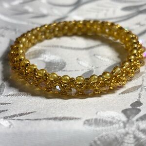 Hand Crafted Golden Yellow Bangle Bracelet 6 - 6.5 inches